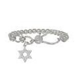 Larisa Star of David Stretch Bracelet - Silver