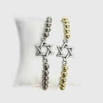 Traditional Star of David Bracelet - Silver or Gold