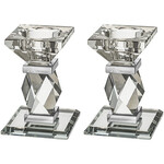 Short Crystal Candlesticks