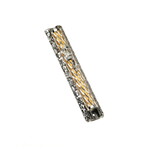 Shimmering Jerusalem Back Mezuzah Case - Gold 12cm