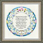 Framed Home Blessing -  Hand Finished with Dried Flowers - English