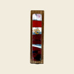Wood and Glass Mezuzah - Reds