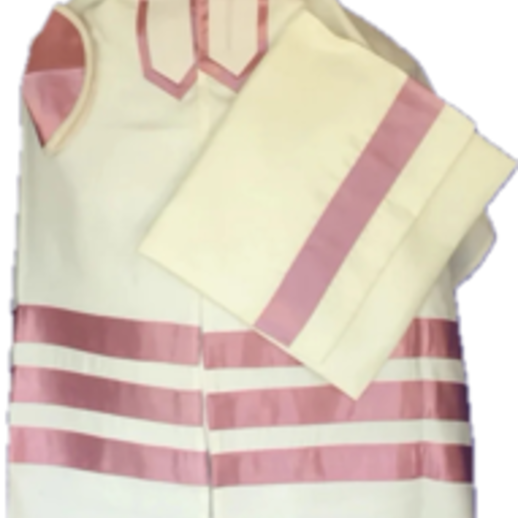 Pink Mauve Striped Tallit - Brushed Cotton (720)