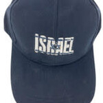 Black Cap-Embroidered "ISRAEL"  w/  Magen David