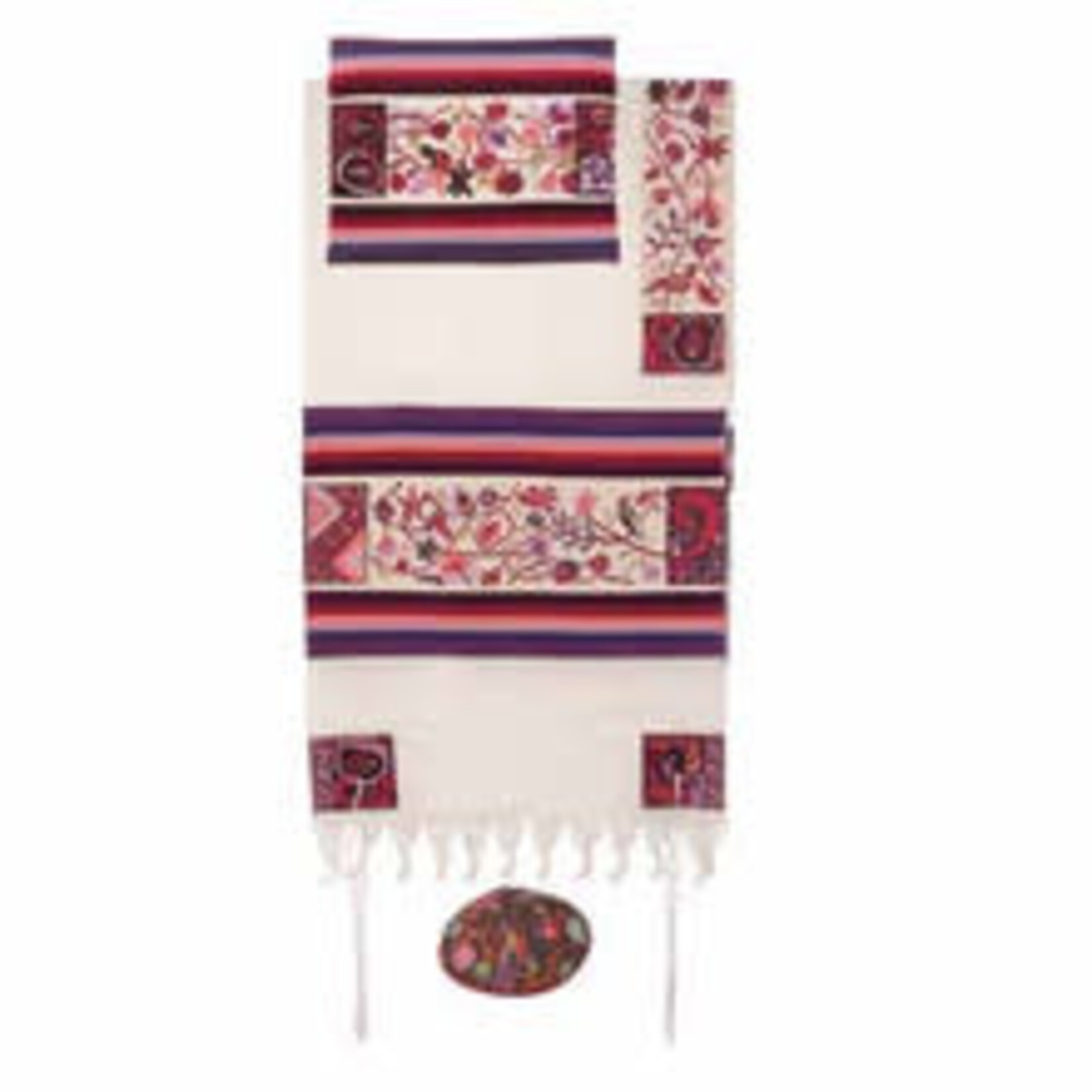 Embroidered Cotton Tallit -The Matriarches