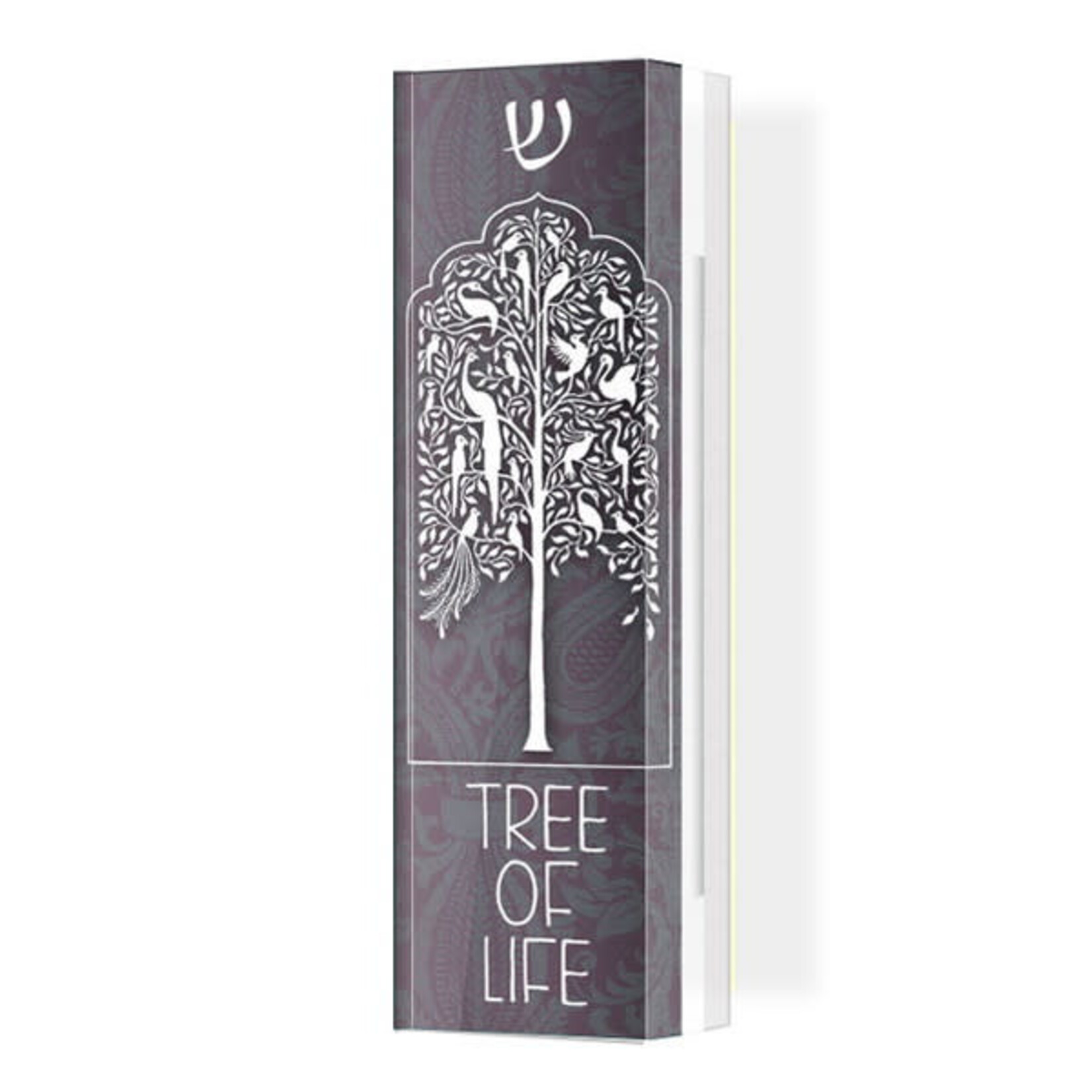 Grey Tree of Life Car Mezuzah