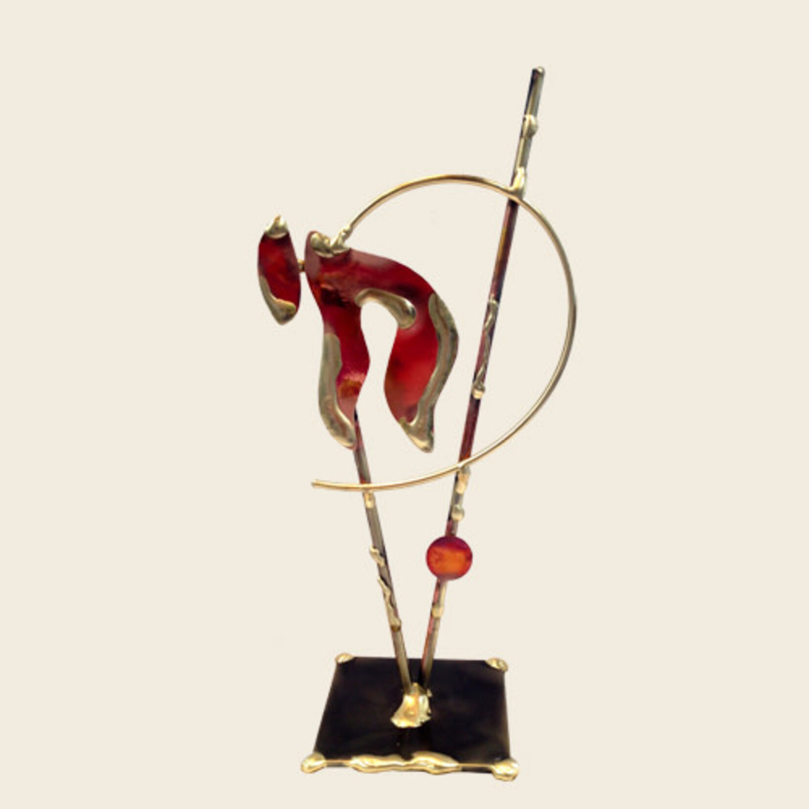 Copper and Brass Chai Sculpture