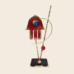 Copper Hamsa Sculpture with Glass Eye