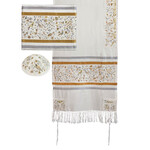 Tallit- Embroidered the Matriarchs- Silver & Gold