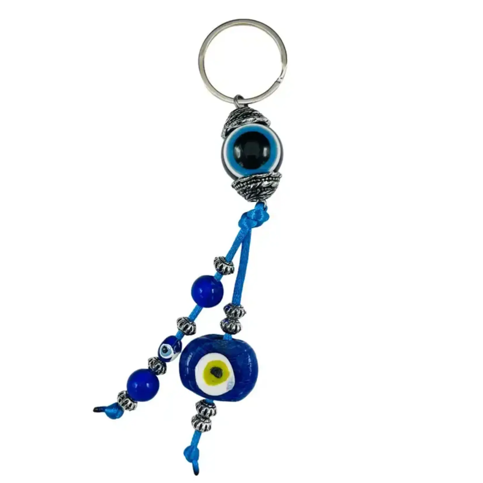 Handmade Evil Eye Keychain with Fusion Stone