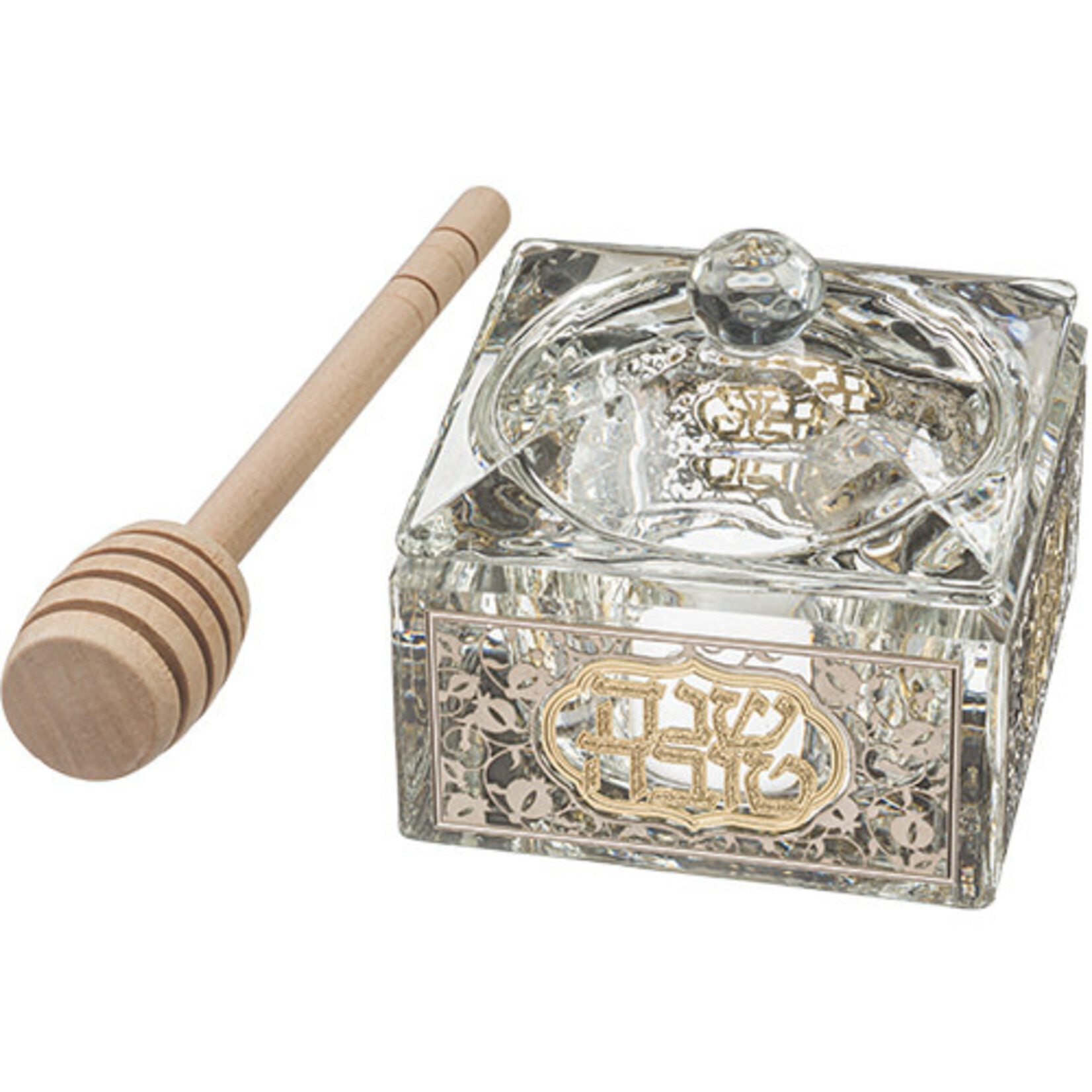 Crystal Honey Dish Pomegranate