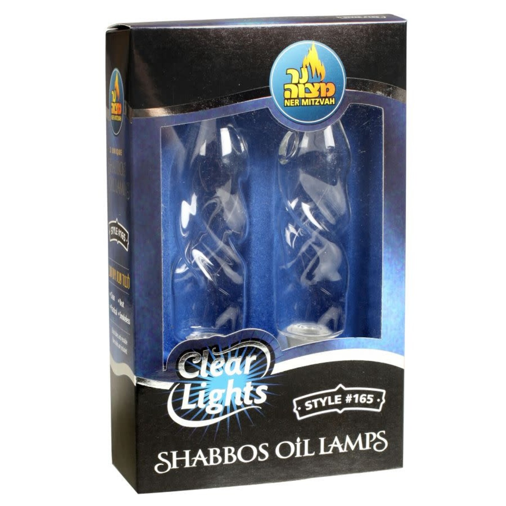 2-Pk. Clear Lights Glass  - 4" (Wide Twist Shape)