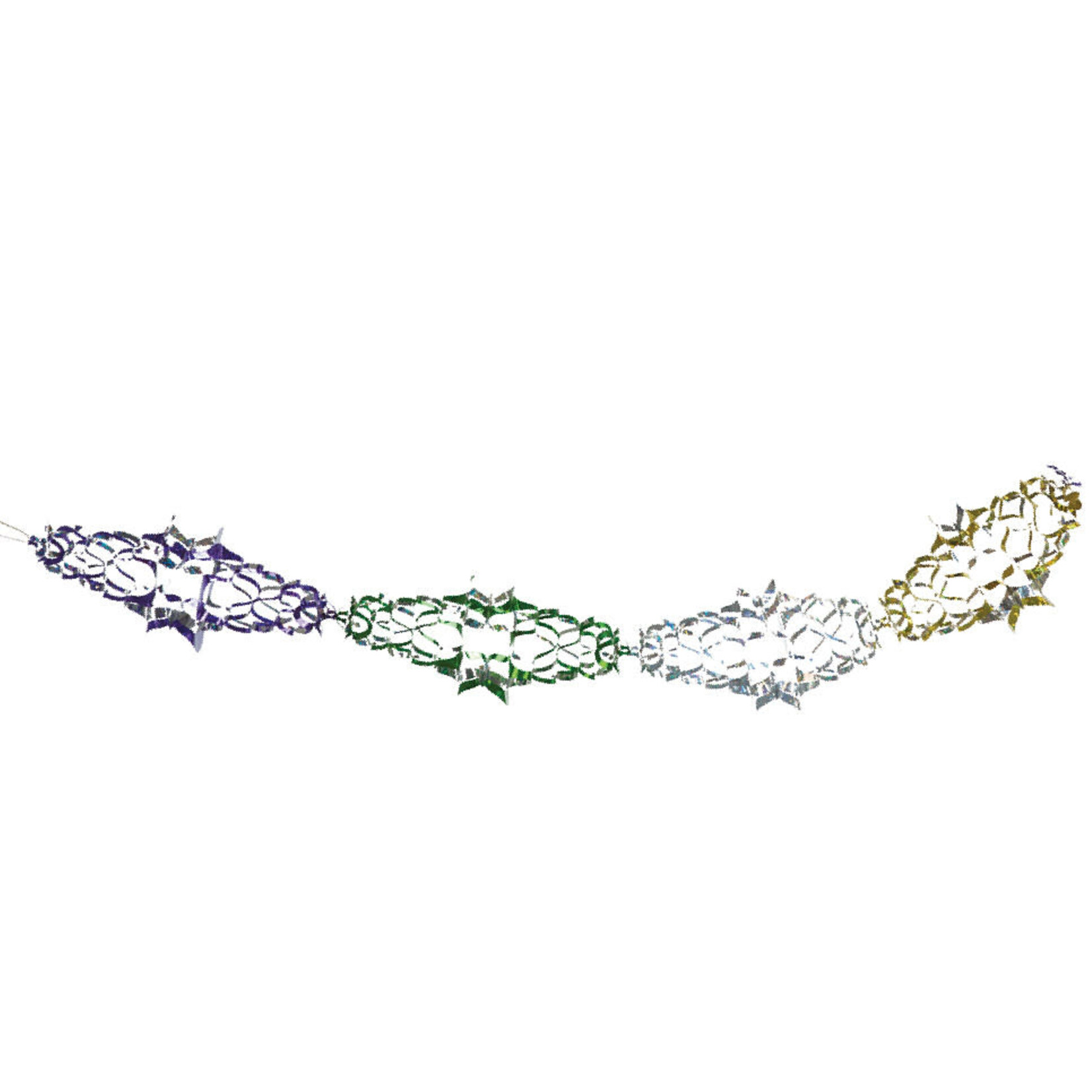 6" 8 Section Multi Colored Garland
