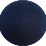 Navy Kippah with Clips - 17cm