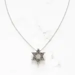 Marcasite Butterfly Star of David Necklace