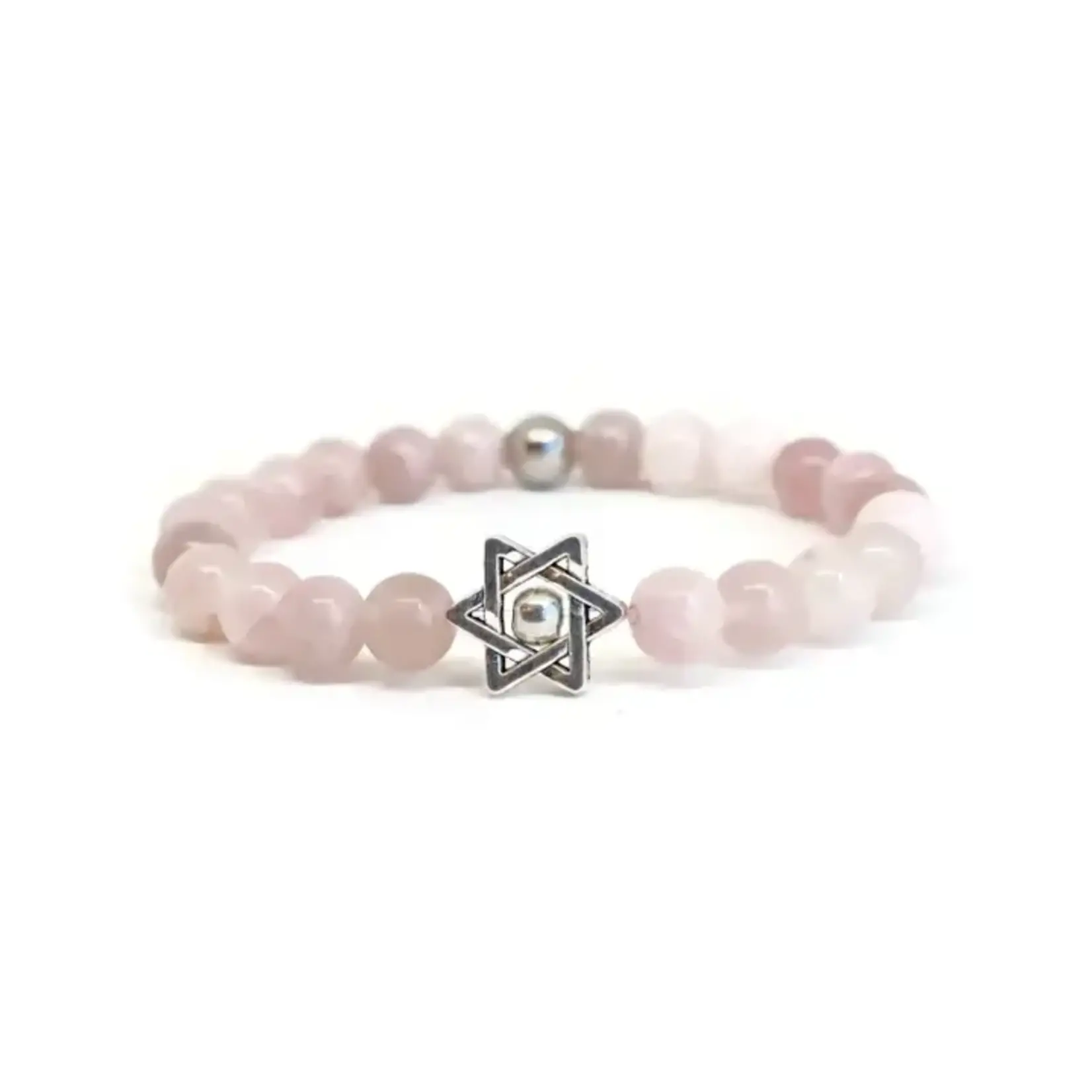 Rose Quartz Star of David Bracelet