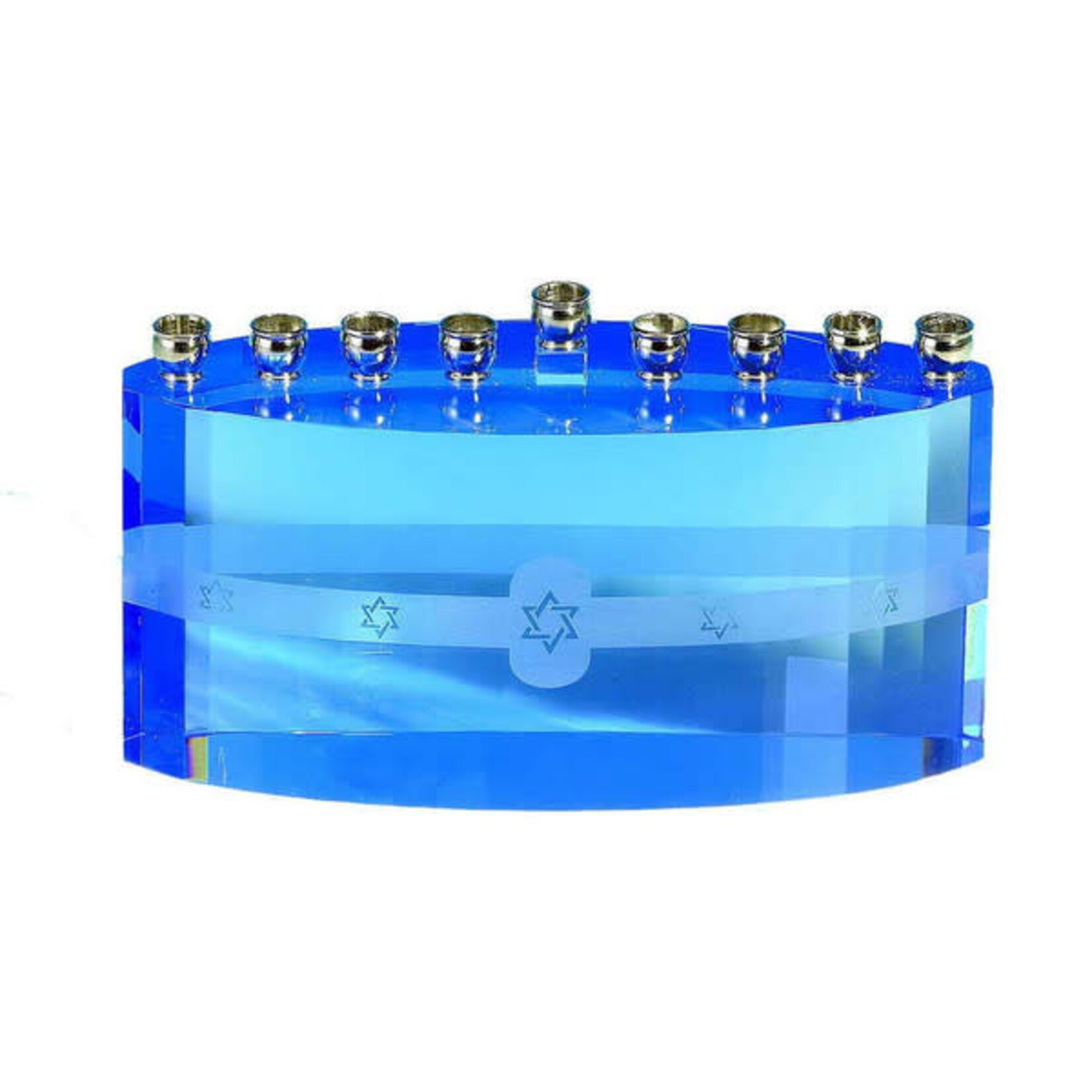 Crystal Blue Ice Menorah