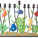 Underwater Wonderland Metal Menorah
