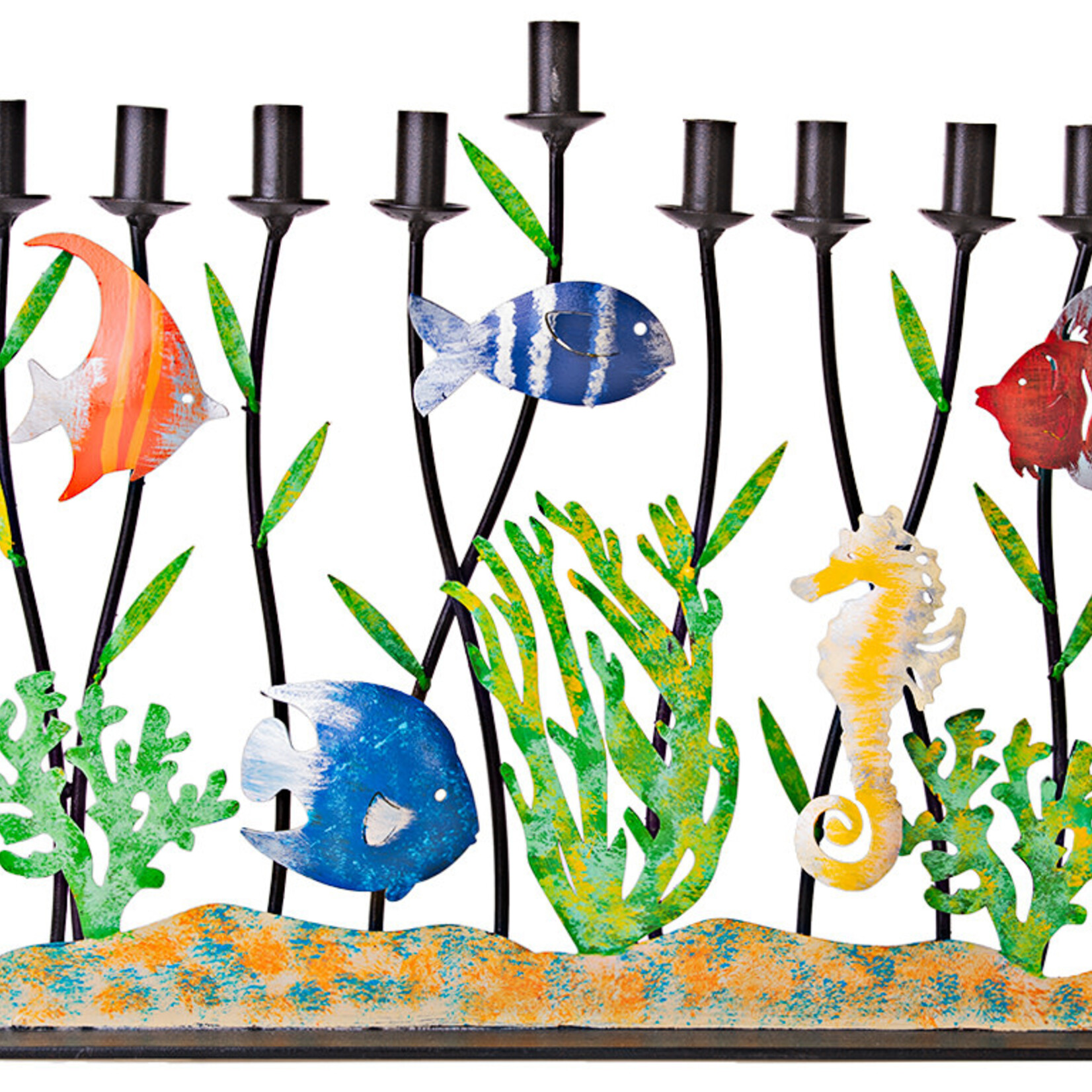 Underwater Wonderland Metal Menorah