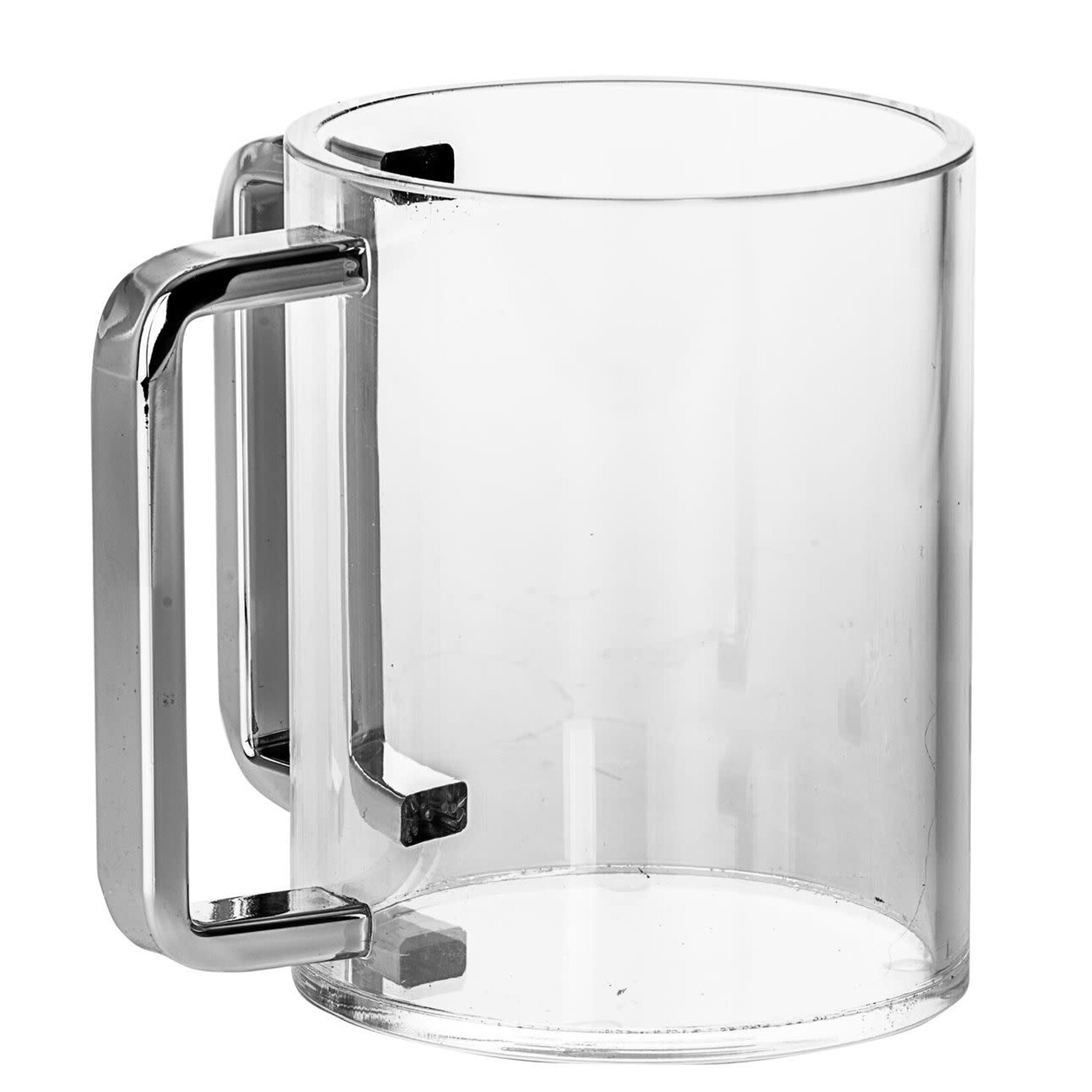 Lucite Wash Cup with  Silver Handles