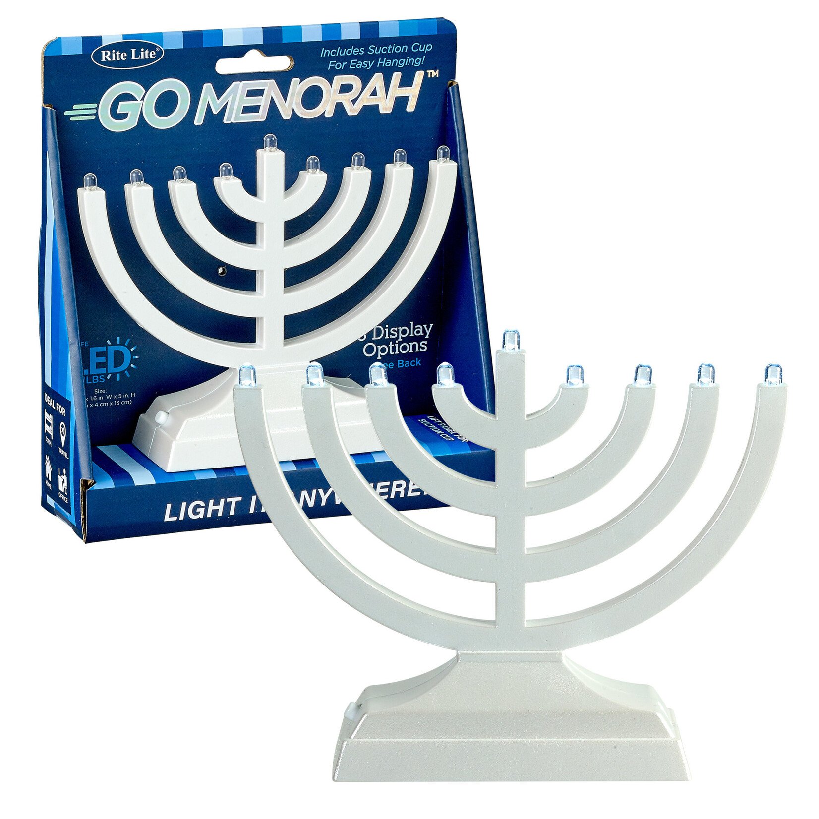 "Go Menorah"™ - Light It Anywhere - Pearl White