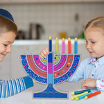 My Play Wood Menorah With Removable Wood Candles