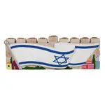 Israeli Flag Menorah