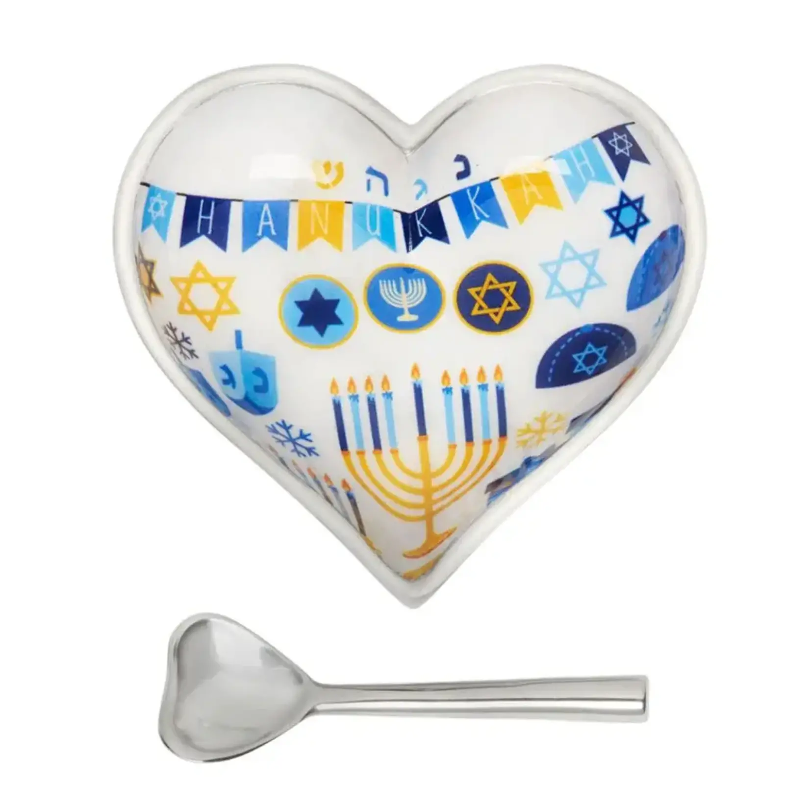 Happy Hanukkah Heart with Spoon