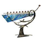 Large swirled menorah