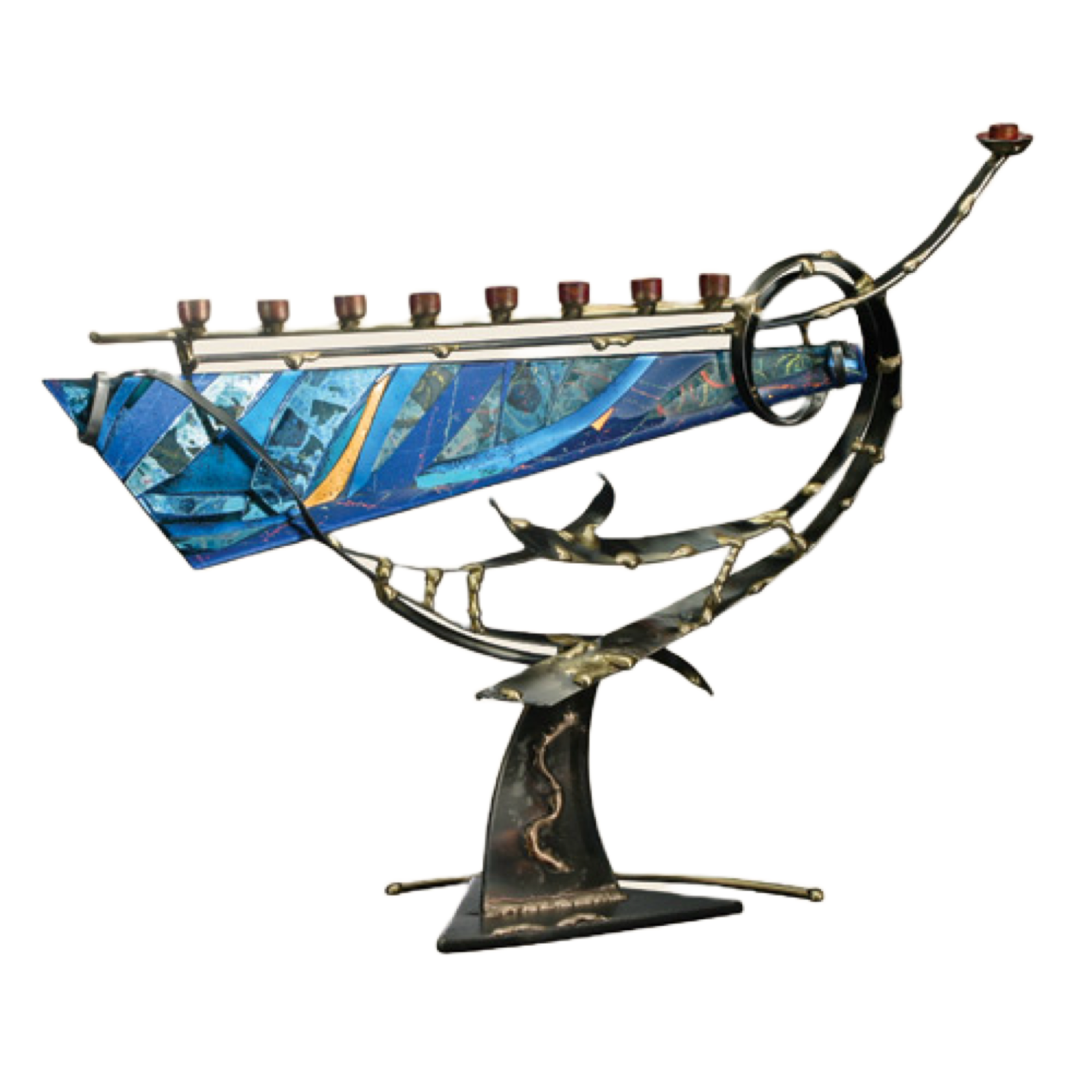 Large swirled menorah