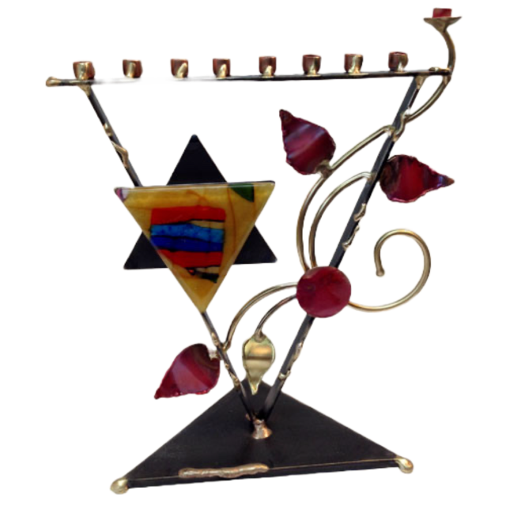 Triangular Tree of Life Menorah