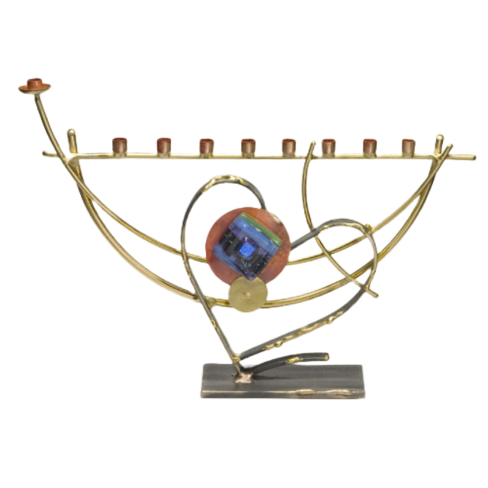 Yuri Two-Toned Heart Menorah