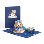 Happy Hanukkah Dog 5''x7'' Card, Pop-Up Cards