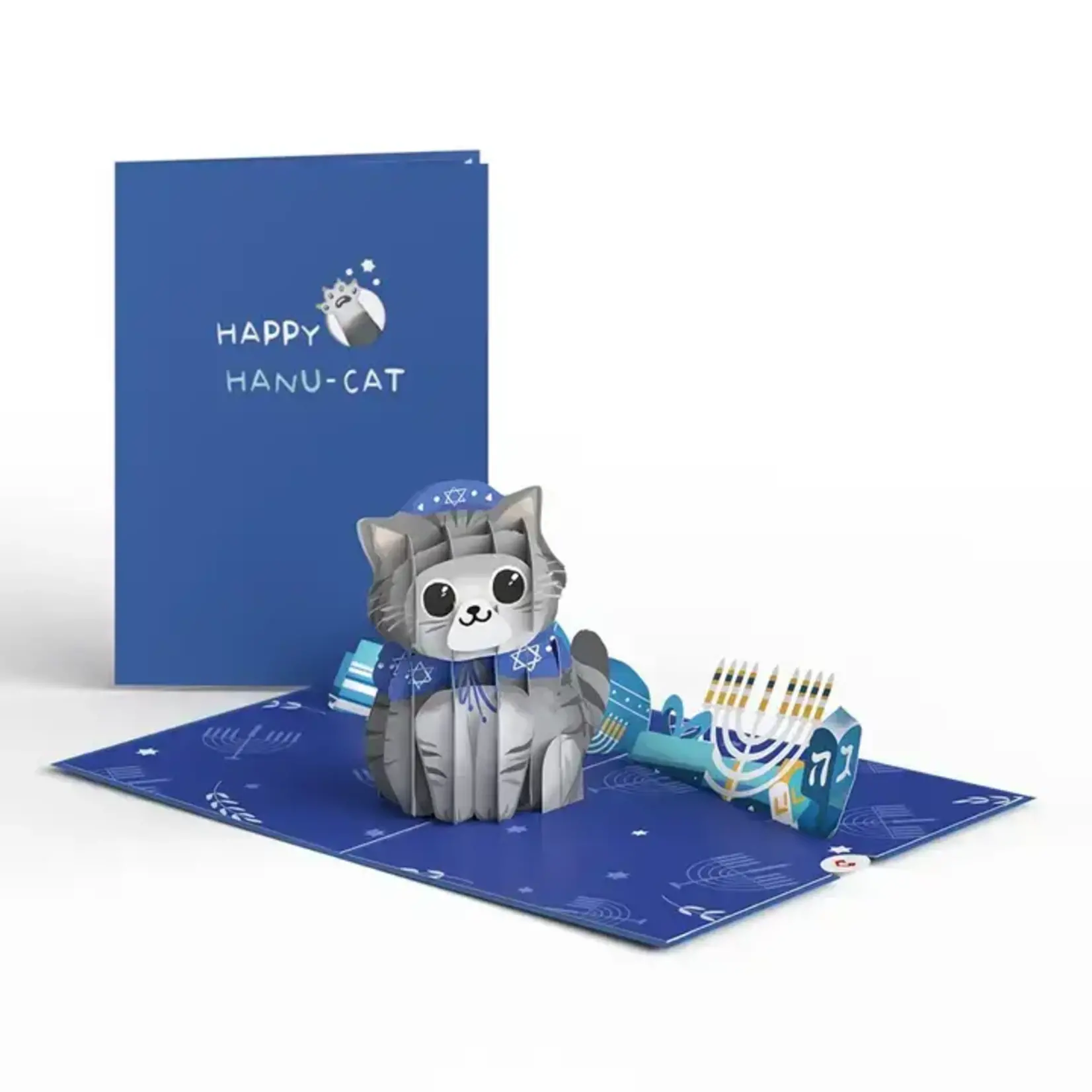 Happy Hanukkah Cat 5''x7'' Card, Pop-Up Cards