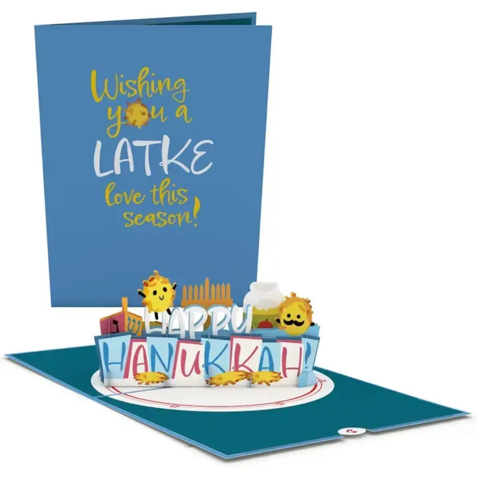 Happy Hanukkah Latkes 5''x7'' Card, Pop-Up Cards