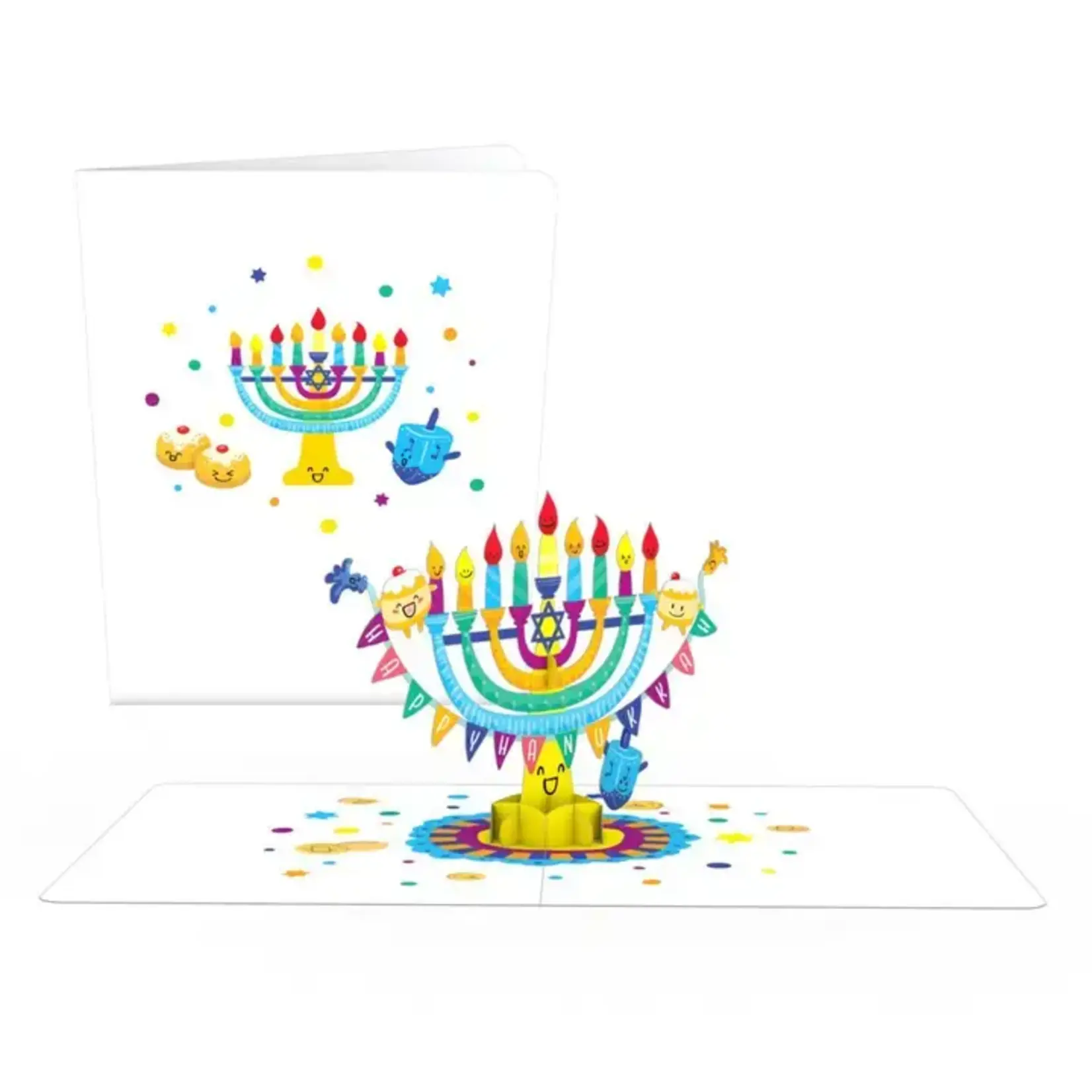 Playpop Card™: 4.5"x5.9" Hanukkah Menorah, Pop-Up Cards