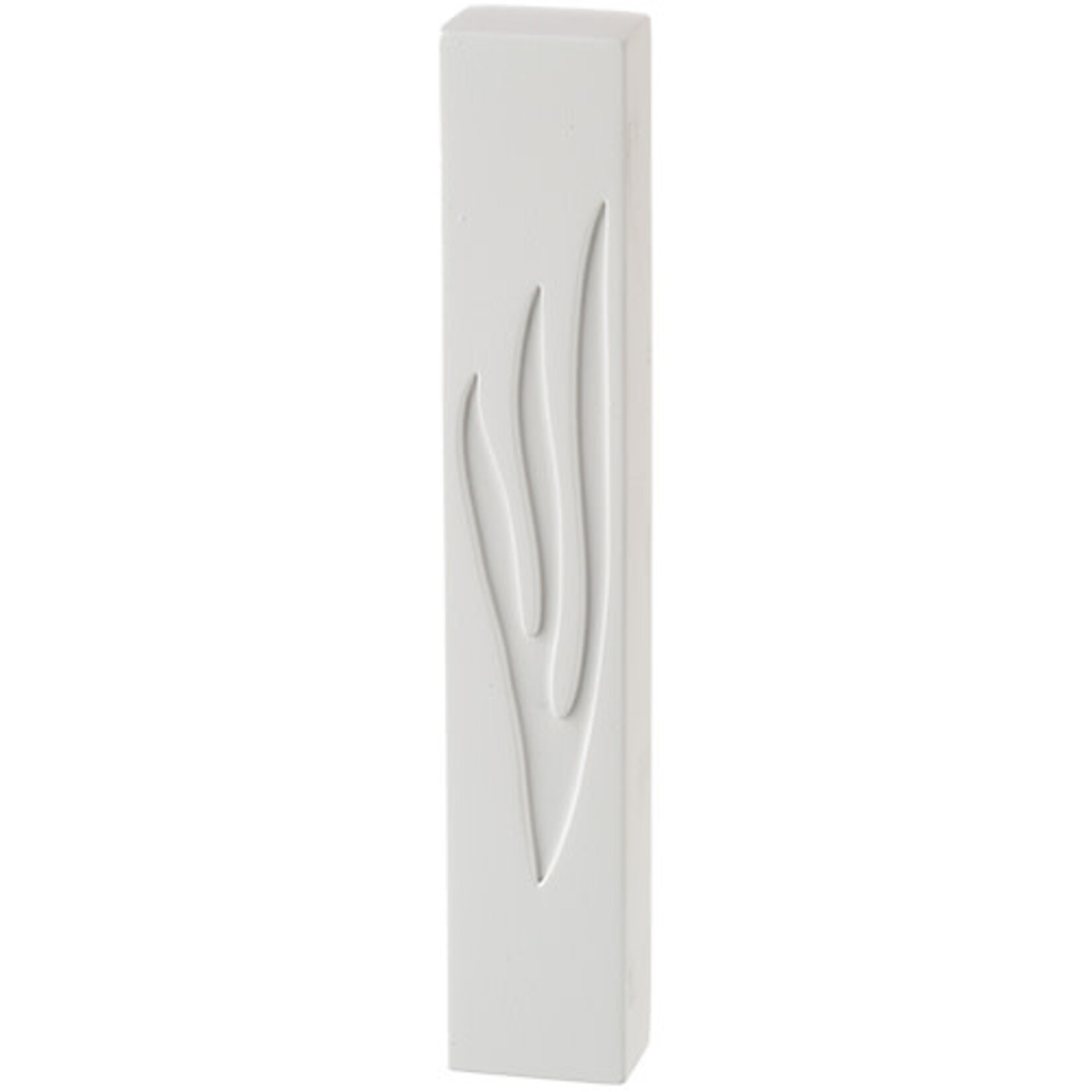 White Stone-Like Mezuzah Case