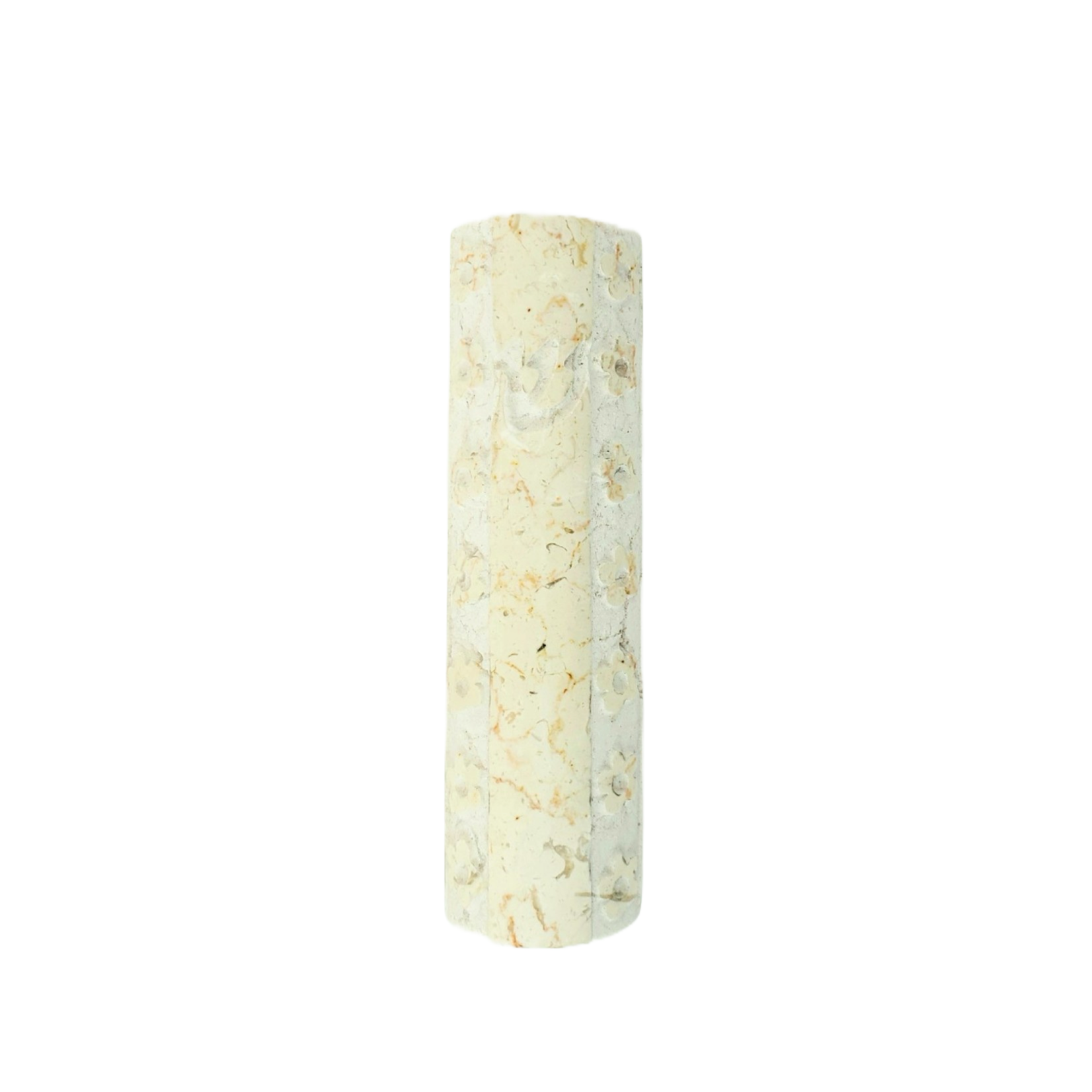 Jerusalem Stone Mezuzah-Floral