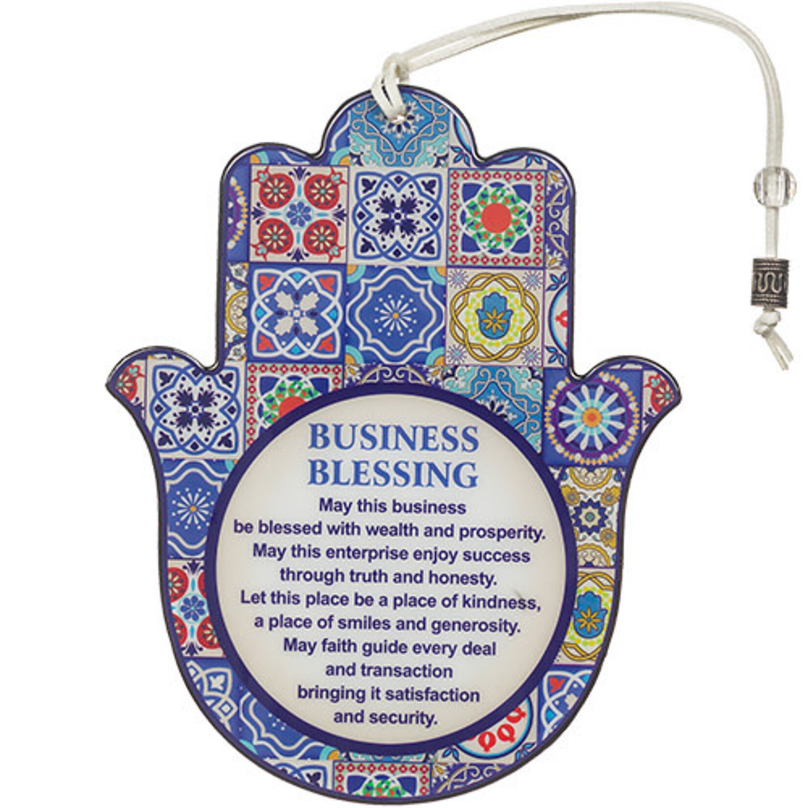 Hamsa Business Blessing - Blue Mosaic