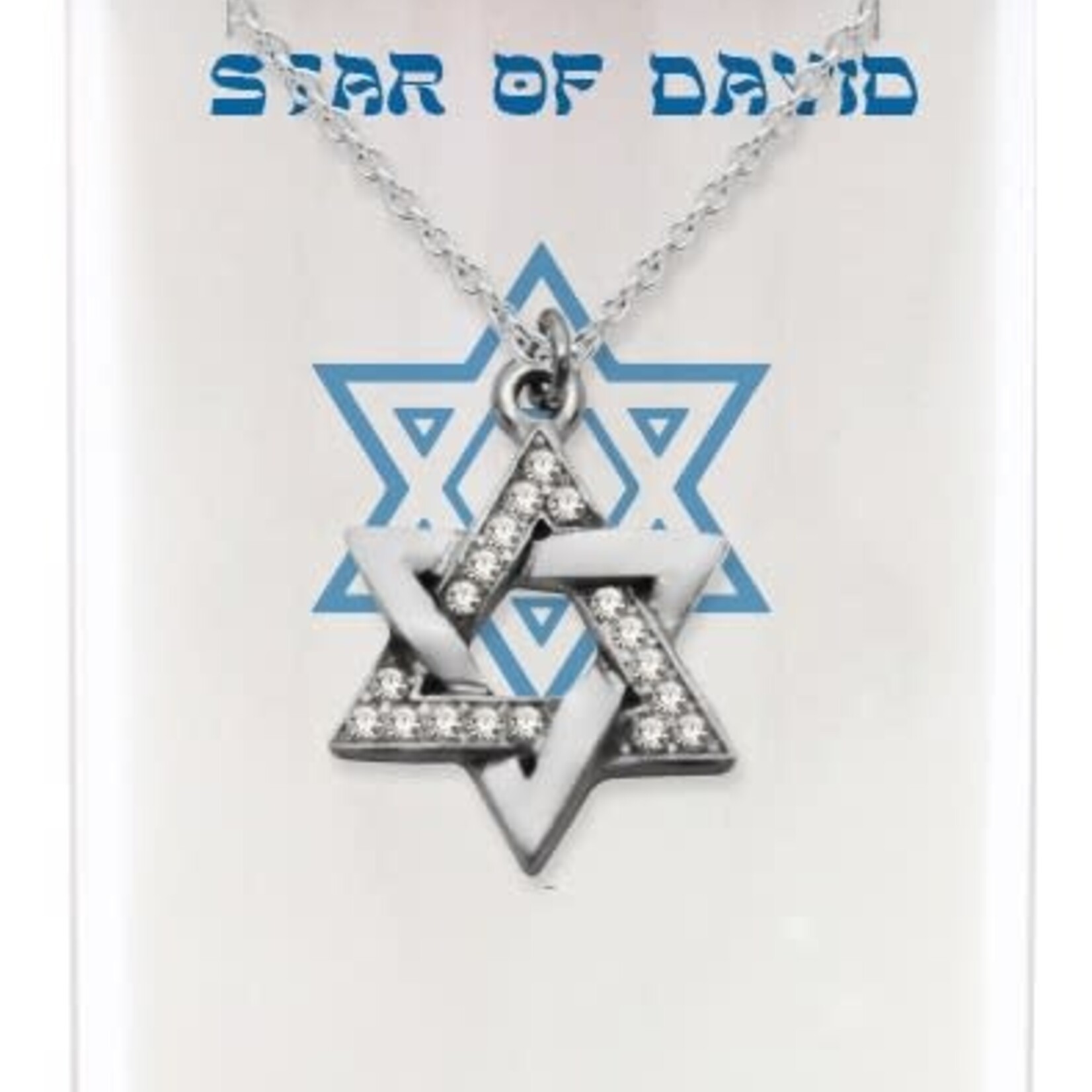 Magen David with Stones Necklace in a Bottle