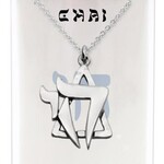 Chai on Star of David Necklace in a Bottle