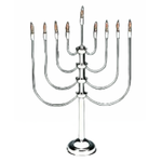 27"H Electric Menorah With Flickering Bulbs