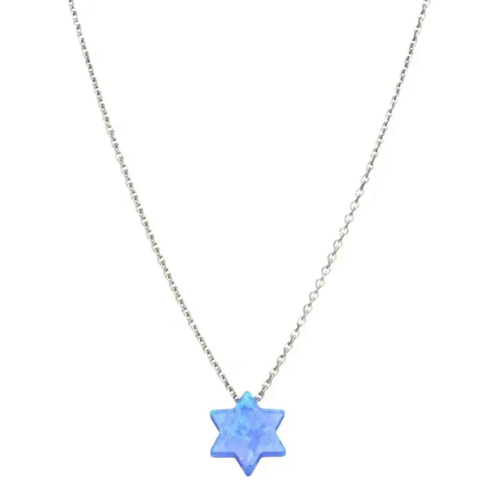 Opal Star of David Necklace