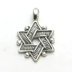 Sterling Silver Woven Star of David Pendant on SS 16" Box Chain