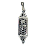 Yemenite Sterling Pendant, Chai/Star with 18" SS Chain