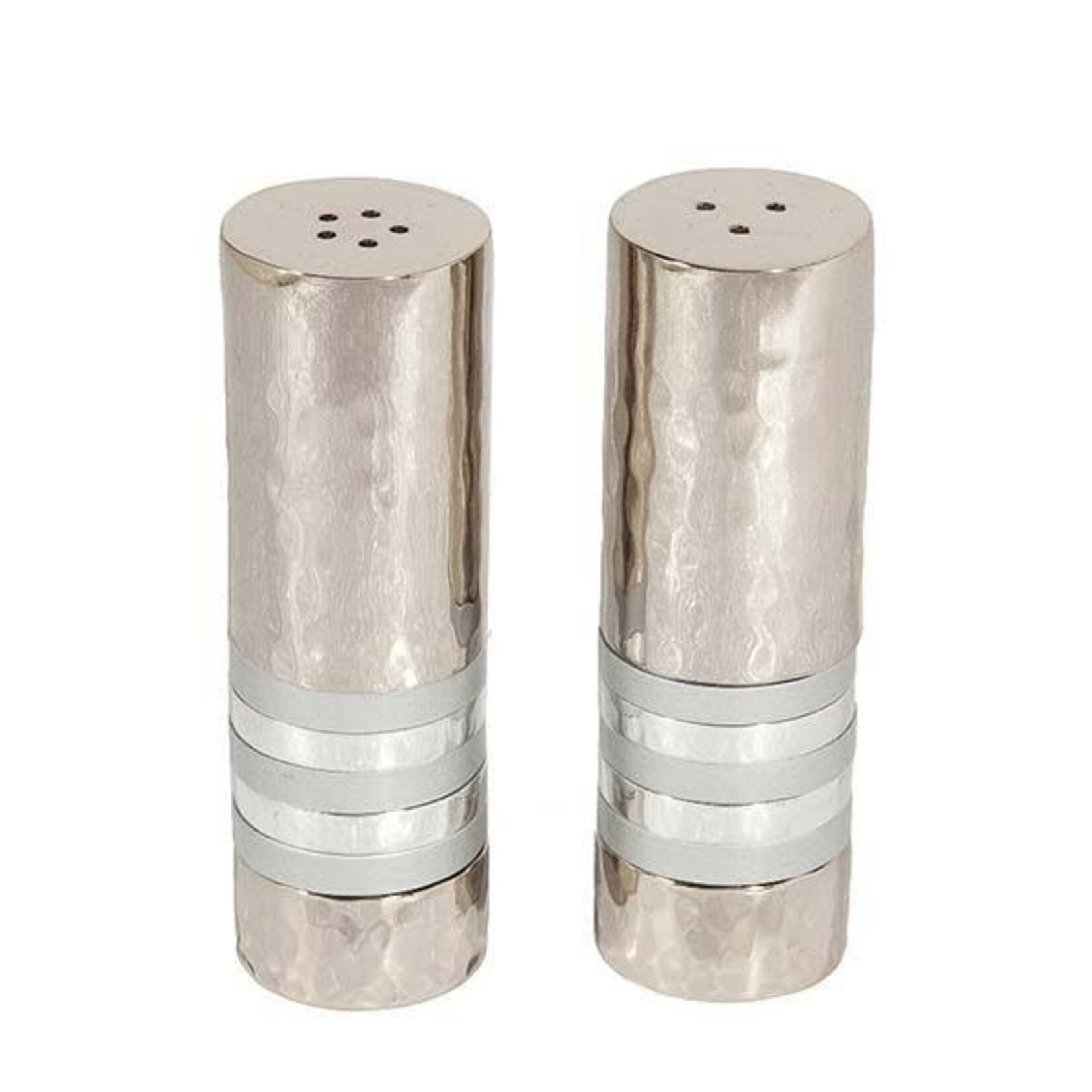 Hammered Salt and Pepper Shaker Set- Silver
