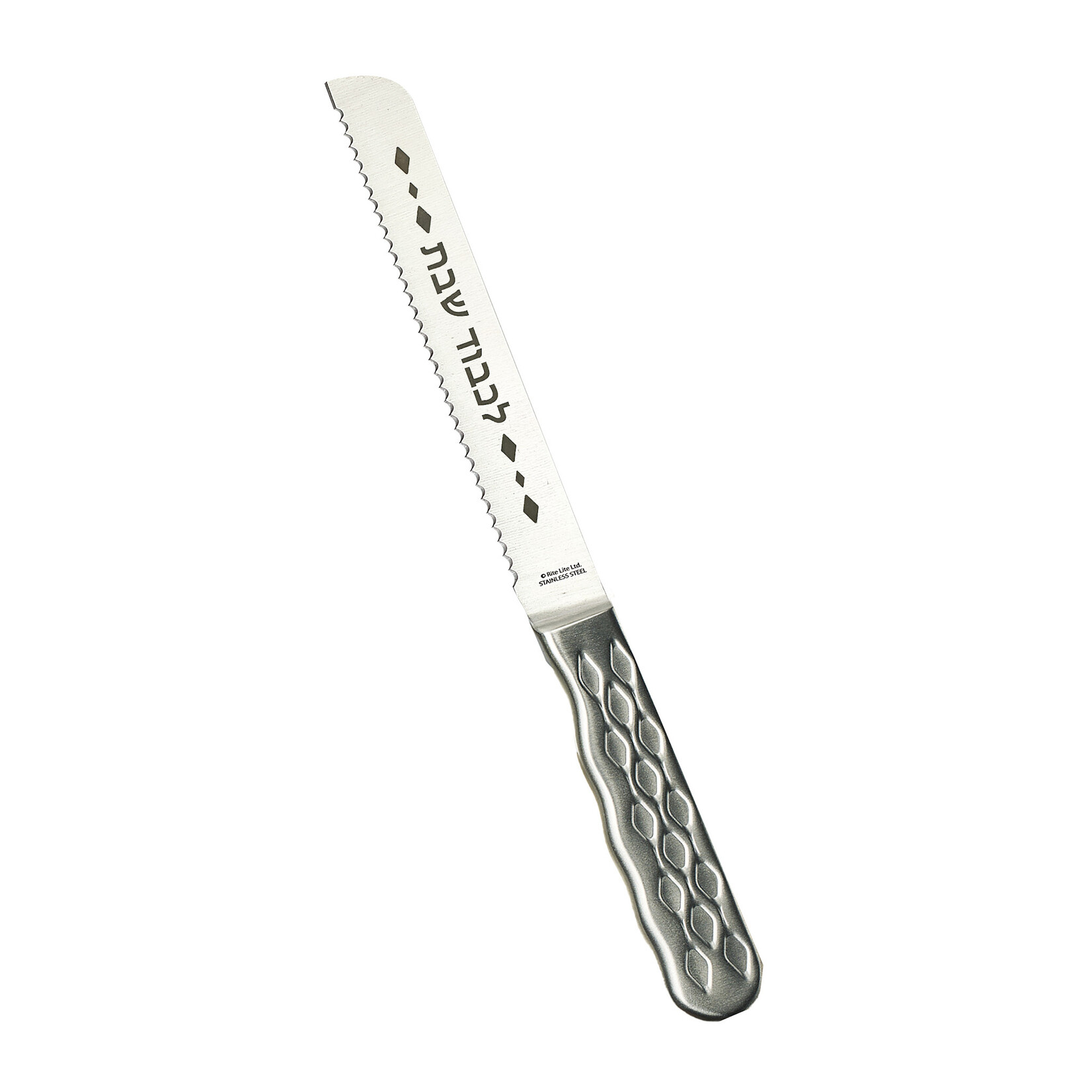 Stainless Steel Challah Knife - Diamond Design