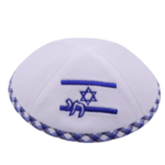 Israeli Flag Chai Clipped Kippah