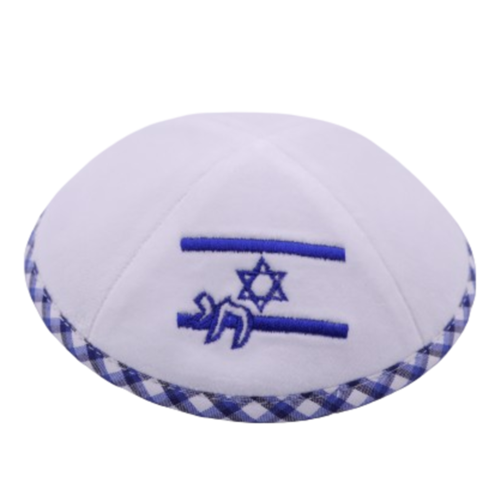 Israeli Flag Chai Clipped Kippah