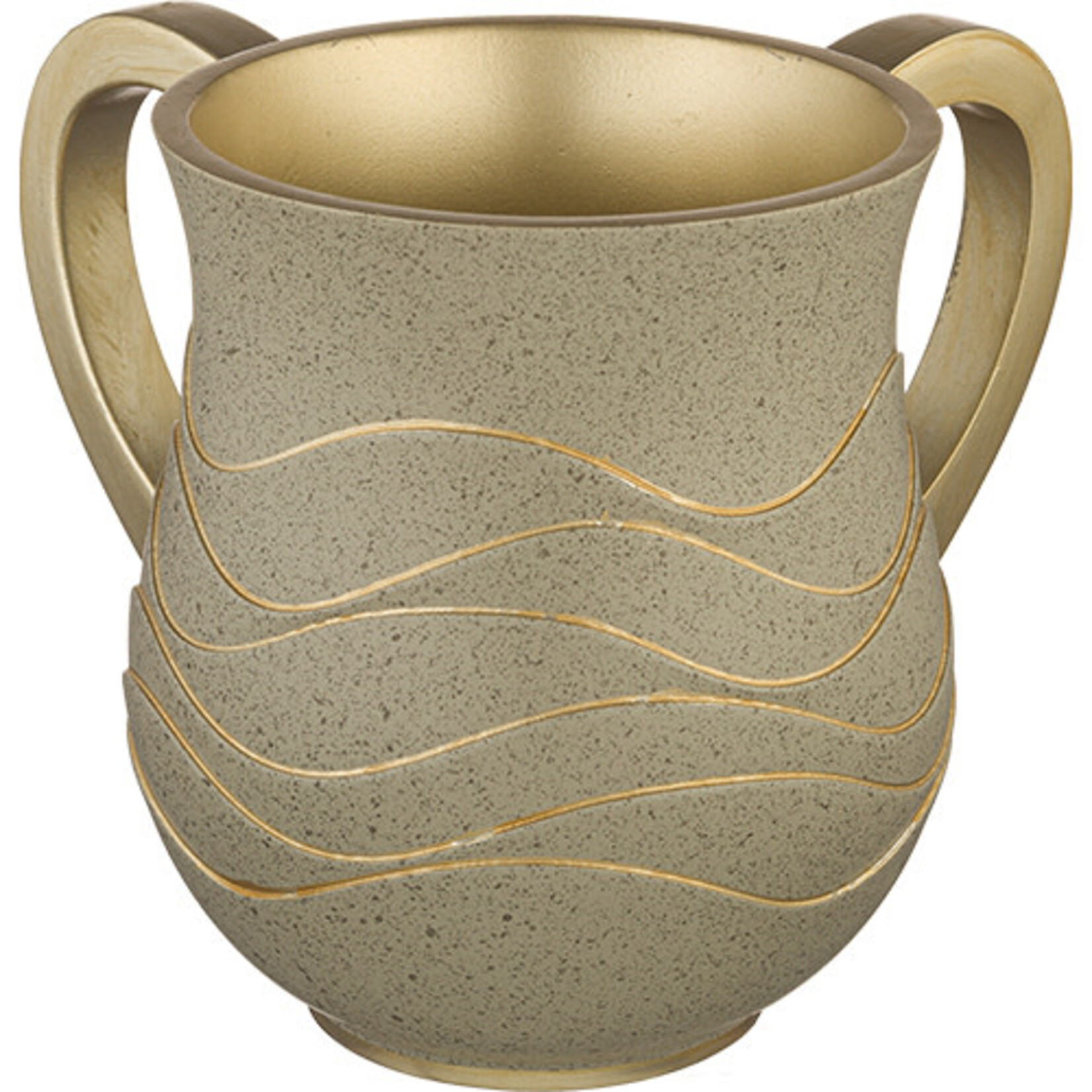 Waves Gray/Gold Wash Cup